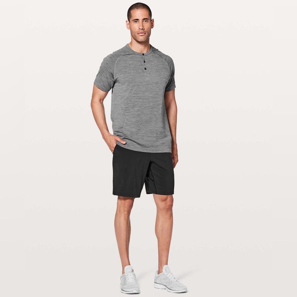 Lululemon Men’s T.H.E. Short *Linerless 9" Updated in Heathered Black, Size L - Picture 2 of 9